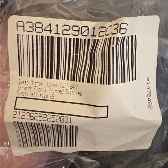 🆕 Isaac Mizhari Live Floral Plus Black and White Pants 28WTall - Picture 6 of 6